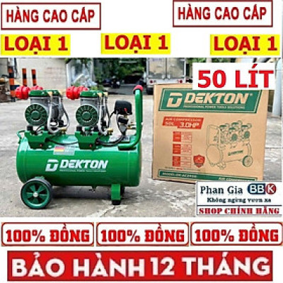 Máy Nén Khí Không Dầu Giảm Âm 50L DEKTON DK-AC2950- Công Suất 3.0HP, 100% Dây đồng, BH chính hãƞg