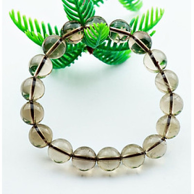 Vòng Tay Đá Thạch Anh Khói Smoky Quartz Tự Nhiên 10mm 18 hạt