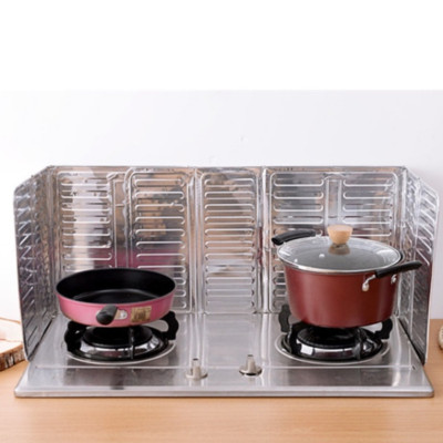 Dụng Cụ Chắn Dầu Mỡ Tấm Chắn Gió Cho Bếp Gas Size 32.5*84cm Trơn Gấp Gọn Dễ Vệ Sinh