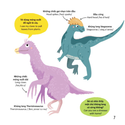 Thư Viện Từ Vựng Đầu Đời Cho Bé - Khủng Long - Dinosaurs!