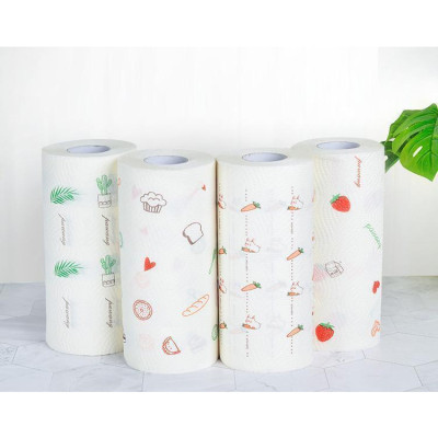 Combo 5 Cuộn Khăn Giấy Thấm Dầu Trái Cây Nhiều Hình Có thể tái sử dụng