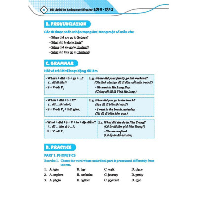 Sách - Global Success - Bài Tập Bổ Trợ Và Nâng Cao Tiếng Anh Lớp 5 - Có Đáp Án - Tập 2 - Minh Thắng