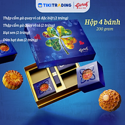 [HSD: 24/10/2025] Hộp 4 Bánh Trung Thu Givral Sum vầy 1 (200gr)