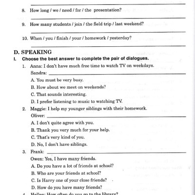 Bài tập tiếng anh 8 - Friends Plus - Chân trời sáng tạo (Student Book)