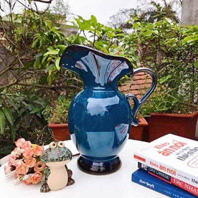 Bình hoa gốm sứ - Bình sữa Miệng Lá - Men hoả biến - Gốm sứ Bát Tràng - Trang trí căn nhà