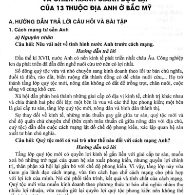 	Hướng Dẫn Trả Lời Câu Hỏi Và Bài Tập Lịch Sử Lớp 8 (Kết Nối Tri Thức Với Cuộc Sống) _HA