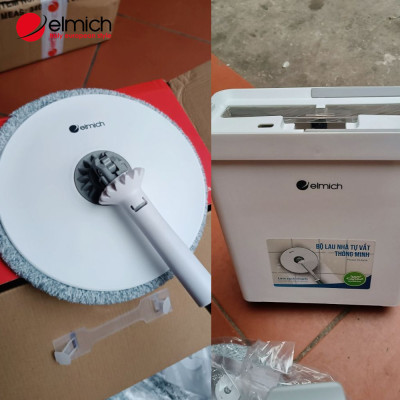Bộ cây lau nhà tự vắt thông minh Elmich EL8428 bàn xoay 360 độ
