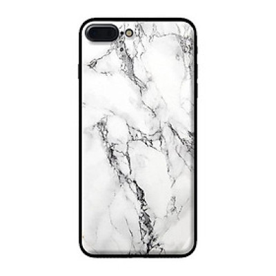 Ốp kính cho iPhone 8 Plus mẫu NỀN ĐÁ HOA 1 - Hàng chính hãng