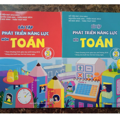 Sách - Combo Bài tập phát triển năng lực môn Toán lớp 2 (tập 1+tập 2) - Dành cho bộ sách cánh diều