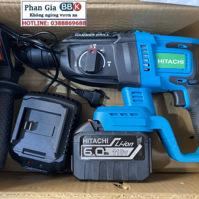 [LOẠI 1] Máy Khoan Đục Bê Tông 199V - 3 Chức Năng: Khoan, khoan búa, đục - Động Cơ Không Chổ Than 100% Lõi Đồng