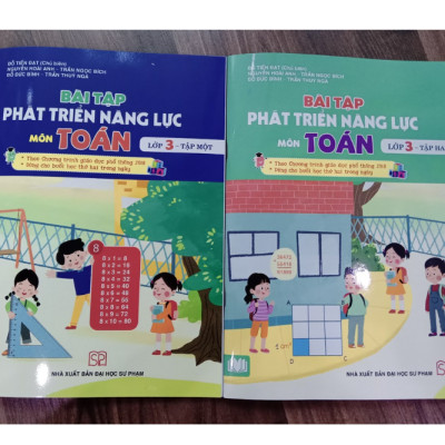 Sách - Combo Bài tập phát triển năng lực môn Toán Lớp 3 - Tập 1 + 2 - theo Chương trình GDPT 2018 ( Cánh Diều )