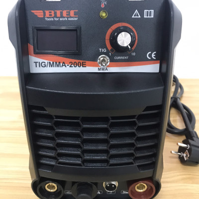 MÁY HÀN TIG/ QUE BTEC TIG/MMA 200E- HÀNG CHÍNH HÃNG + BAO TAY INGCO HGVK05