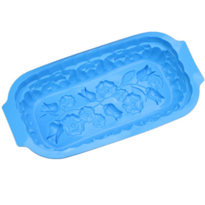 Khuôn silicon làm đế bánh, rau câu, bánh mì hình chữ nhật các loại hoa - Loại 32 cm - Mã số 1127