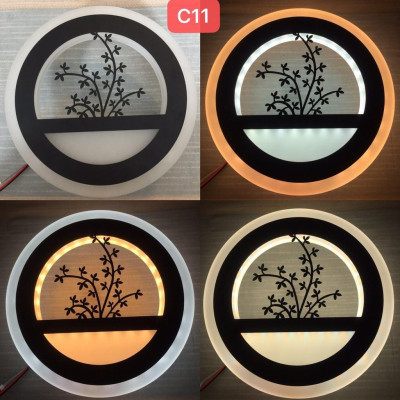 Đèn tường LED Cafe C11 3 chế độ màu ánh sáng họa tiết độc đáo