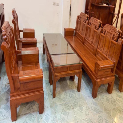Bộ Bàn Ghế Âu Á Gỗ Gõ Đỏ