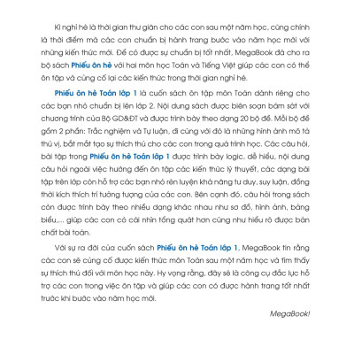 Phiếu Ôn Hè Toán 1 (Theo Chương Trình Giáo Dục Phổ Thông Mới)