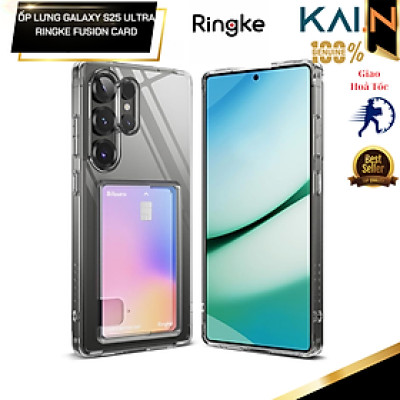 Ốp lưng cho Samsung Galaxy S25 Ultra có ngăn đựng thẻ, RINGKE Fusion Card_ Hàng chính hãng