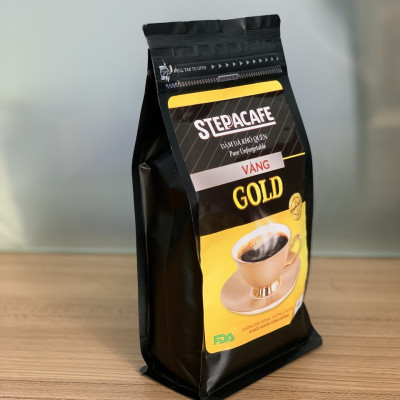 STEPPACAFE-Cà Phê Rang Xay GOLD 70% Arabica+30% Robusta (Túi 500gr có hộp)