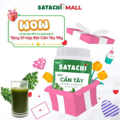 Viên Bột Cần Tây Nguyên Chất SATACHI – 100% Lá Cần Tây – Dạng Viên Tiện Lợi – Hộp 180 viên 