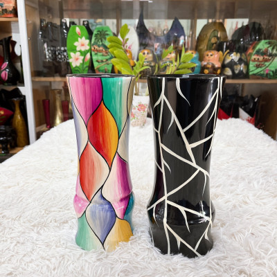 BÌnh hoa sơn mài - Bình mắt tre Cao Cấp thích hợp cắm hoa, trang trí kệ, bàn làm việc, quà tặng ý nghĩa