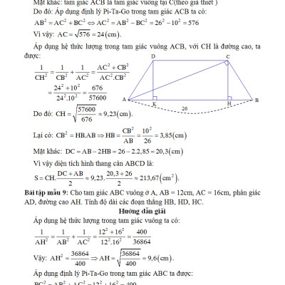BÀI TOÁN QUA CÁC KÌ THI HỌC SINH GIỎI VÀ LUYỆN THI VÀO LỚP 10 CHUYÊN HÌNH HỌC 9_KV