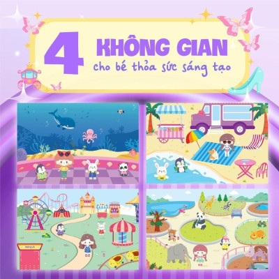 Sách - Trò Chơi Đóng Vai Công Chúa Nhỏ Mika - Du Lịch Vui Vẻ - Bóc Dán 80+ Sticker Đa Dạng Cho Bé Gái - Megabook