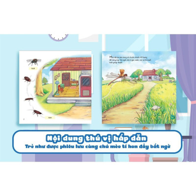 Sách - Cuộc Phiêu Lưu Của Mèo Tí Hon Trong Căn Phòng (20 Stickers Con Vật) - Megabook
