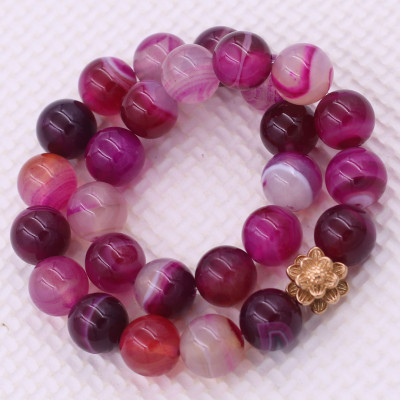 [Mệnh Hỏa, Thổ] Vòng Chuỗi Niệm Phật Đá Mã Não Hồng 14 Ly 27 Hạt Charm Hoa Sen Inox, Vòng Chuỗi Phật Giáo, Chuỗi Niệm Phật Hạt To - Phong Thủy 868