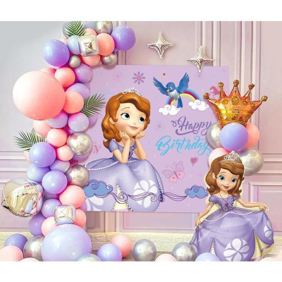 Combo Bong Bóng Trang Trính Sinh Nhật Công Chúa Cho Bé