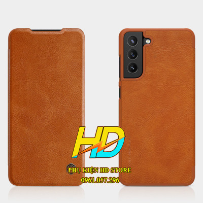 Bao Da Hiệu Nillkin Da Thật Cho Samsung Galaxy S21 FE Cao Cấp Có Ngăn Đựng Thẻ - Hàng Chính Hãng