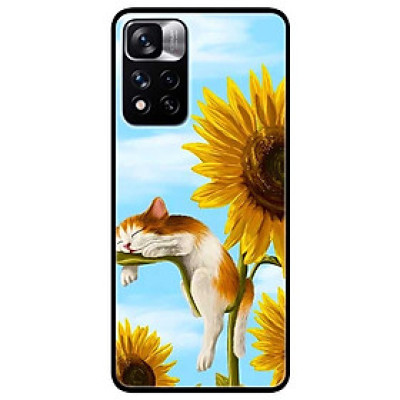 Ốp lưng dành cho Xiaomi Redmi Note 11 Pro 5G ( Bản Nội Địa ) mẫu Mèo Ngủ Hoa