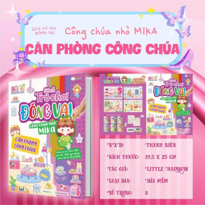 Sách - Trò Chơi Đóng Vai Công Chúa Nhỏ Mika - Căn Phòng Công Chúa - Bóc Dán 80+ Sticker Đa Dạng Cho Bé Gái - Megabook