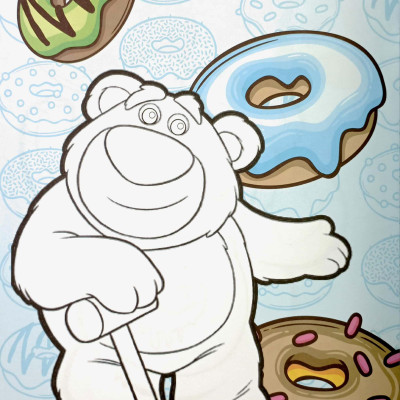 Bé Tô Màu - Lotso Yêu Bánh Vòng