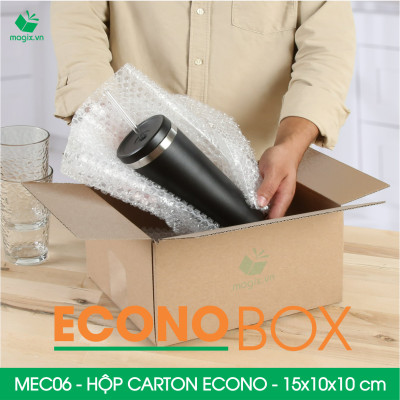 MEC06 - 15x10x10 cm - Combo 100 thùng hộp carton trơn siêu tiết kiệm ECONO