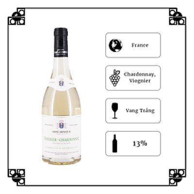 Rượu Vang Trắng Aimé Arnoux Viognier – Chardonnay