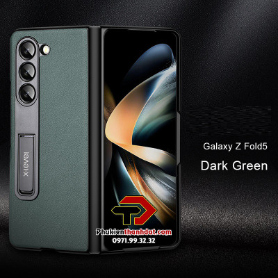 Ốp lưng da cho SamSung Galaxy Z Fold5 chính hãng X-level có chân chống tiện dụng - Hàng chính hãng