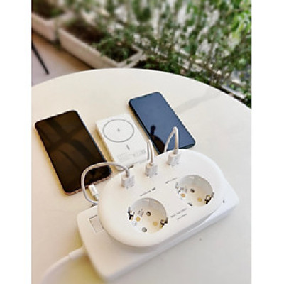 Ổ cắm điện PISEN EU23 (3 USB+2 AC) - Hàng chính hãng