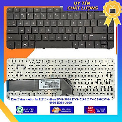 Bàn Phím dùng cho HP Pavilion DV4-3000 DV4-3100 DV4-3200 DV4- 4000 DM4-3000  - TỐT-MÀU ĐEN-CÓ ĐÈN - Hàng Nhập Khẩu New Seal