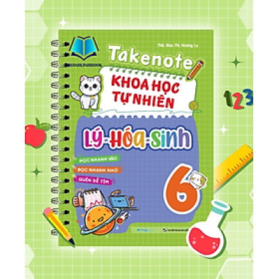 Sách Takenote Khoa học tự nhiên Lý - Hóa - Sinh Lớp 6 (MG)