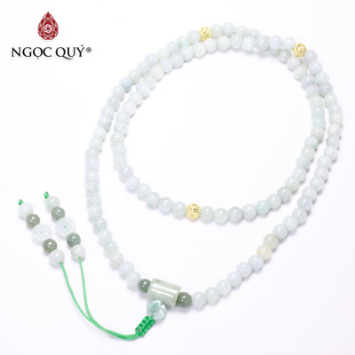 Chuỗi 108 hạt cẩm thạch phỉ thúy mệnh hỏa, mộc - Ngọc Quý Gemstones