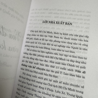 Sách - VỪA ĐI ĐƯỜNG VỪA KỂ CHUYỆN - T. Lan - NXB Chính Trị Quốc Gia Sự Thật.