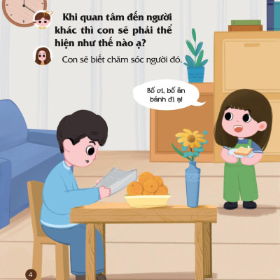 Sách Cùng Con Nuôi Dưỡng Cảm Xúc Tích Cực - Con Biết Quan Tâm Đến Người Khác