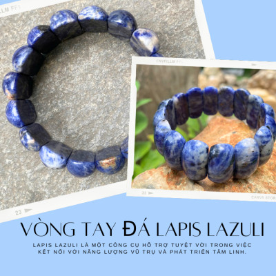 Vòng tay đá lapis lazuli 25ly tuyệt tác phong thủy cho tâm an, trí sáng