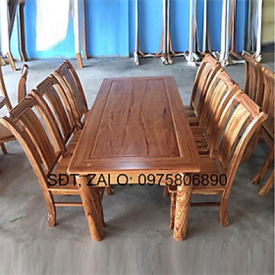 BỘ BÀN ĂN 6 GHẾ GỖ HƯƠNG XÁM 80 X1M6 , BÀN ĂN GỖ