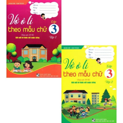 Sách - Combo Vở Ô Li Theo Mẫu Chữ Lớp 3 (Bám Sát Sách giáo Khoa Kết Nối Tri Thức Với Cuộc Sống) (Bộ 2 Cuốn) (HA-MK)