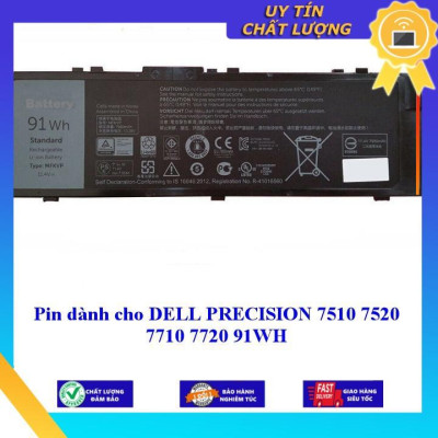Pin dùng cho DELL PRECISION 7510 7520 7710 7720 91WH - Hàng Nhập Khẩu New Seal