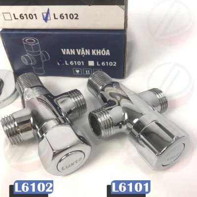 Van Chia Nước Van T Vặn 3 Ngã Có Khoá LUXTA Mã L6101 Và L6102 - Phụ kiện đấu nối thiết bị nhà tắm, phi 21