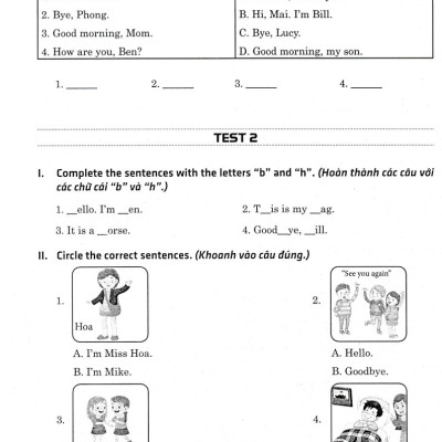 Đề Kiểm Tra Tiếng Anh 3 - Có Đáp Án (Biên Soạn Theo Chương Trình GDPT Mới) (HA)