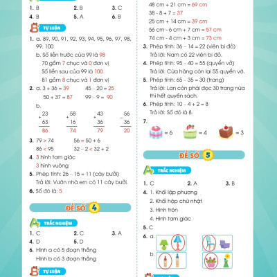 Phiếu Ôn Hè Toán 1 (Theo Chương Trình Giáo Dục Phổ Thông Mới)