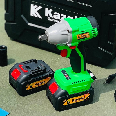 MÁY SIẾT BULONG 21V (MOTOR TỪ) KAZAKI KZ21BW (CHÂN PIN MAKITA, 2 PIN 4AH, 1 SẠC )- HÀNG CHÍNH HÃNG